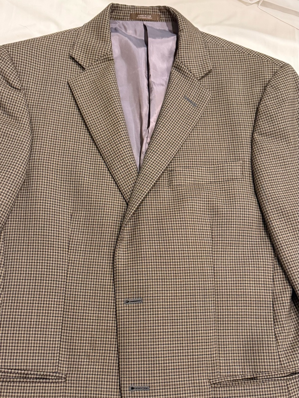 Hart Schaffner Marx Tweed Houndstooth Blazer in Brown and Black